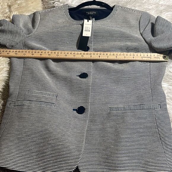 Talbots Jacket Womens size 8 the jackie fit Blazer  striped button Up preppy New - Picture 7 of 9